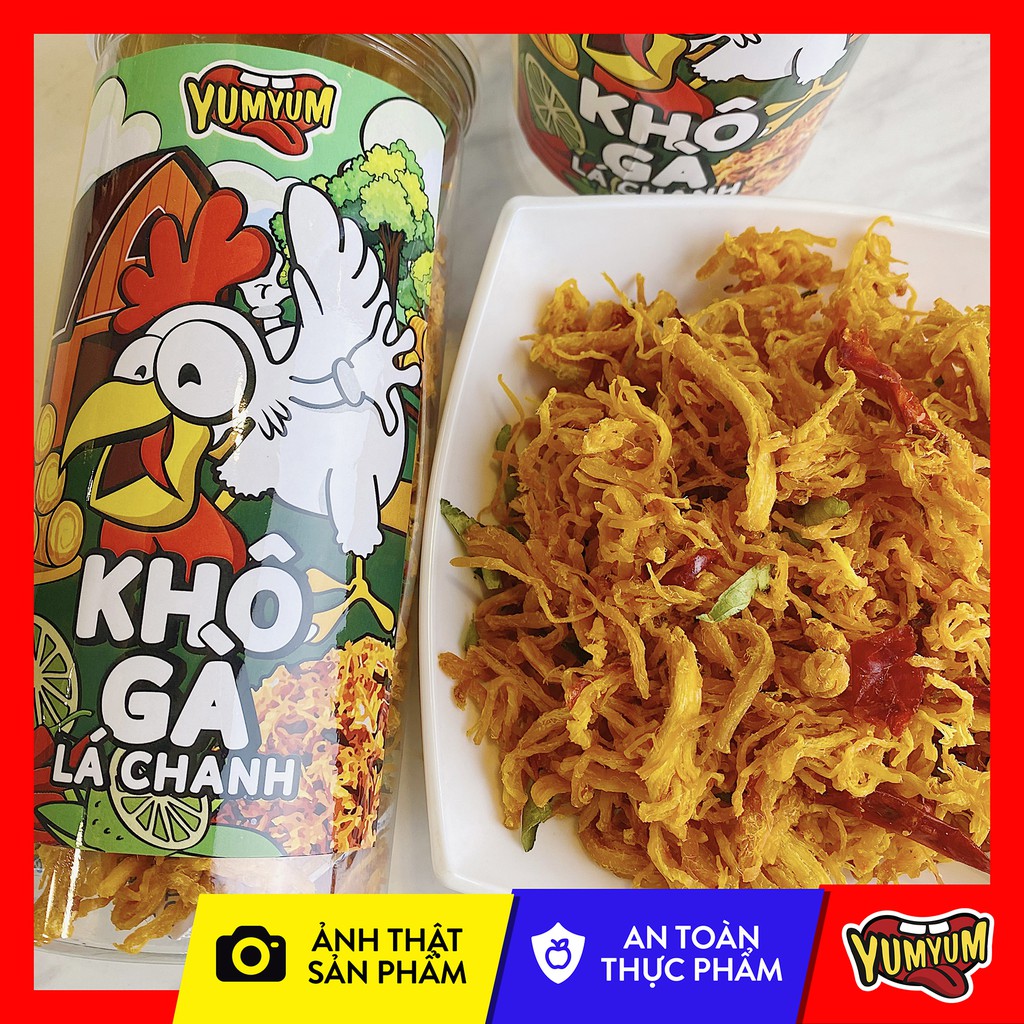 Khô gà lá chanh Yumyum 300gr ăn vặt siêu ngon