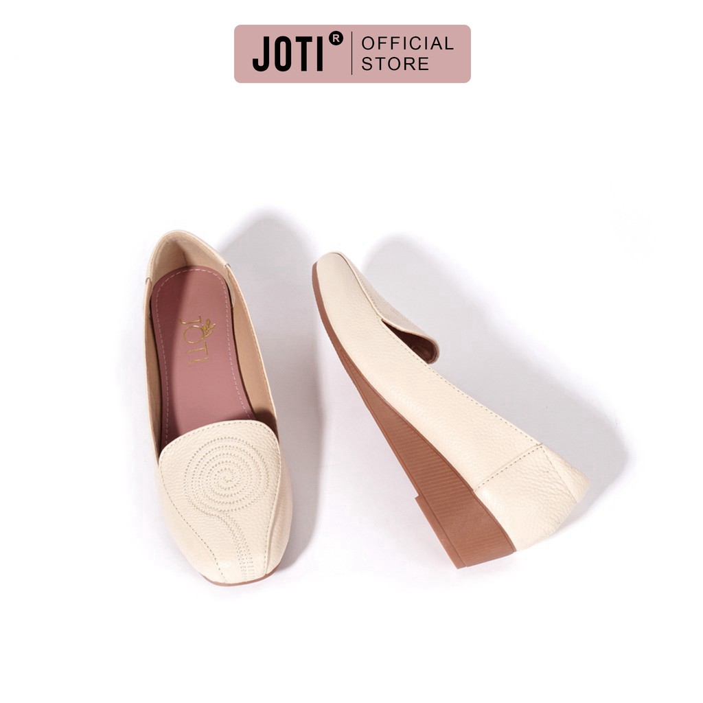 Giày Cao Gót Nữ JOTI Fiance 3231VN3 - Mũi Vuông Bít Gót Đế Xuồng Cao 3cm Da Thật - Mang Du Lịch Dạo Phố