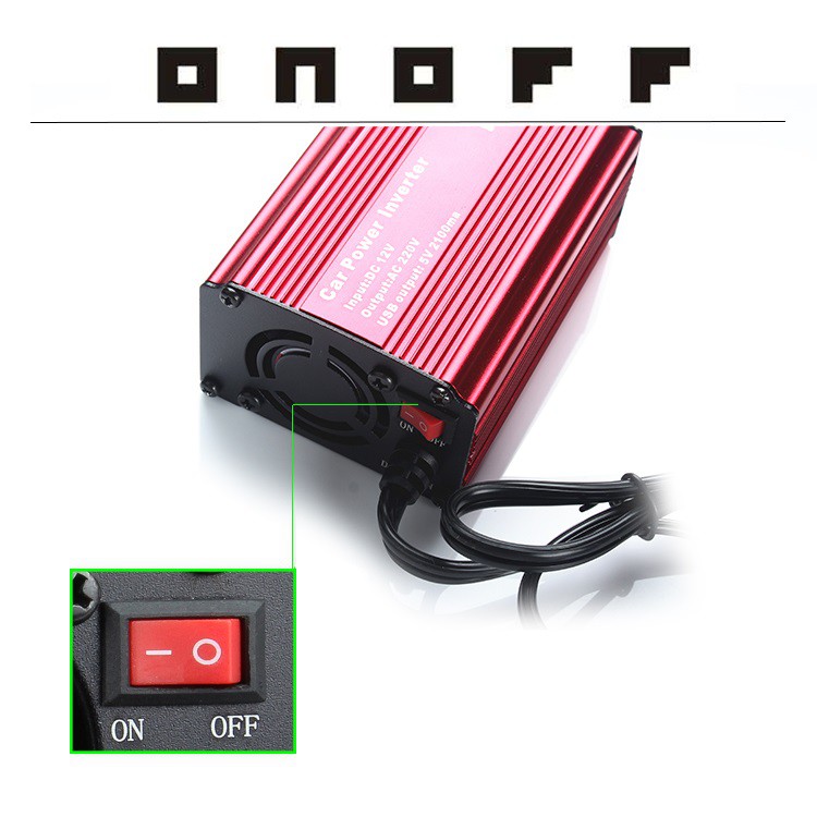 Bộ Chuyển Đổi Nguồn Điện DC 12V Sang AC 110V/220V 150W Cho Xe Ô Tô Cao Cấp