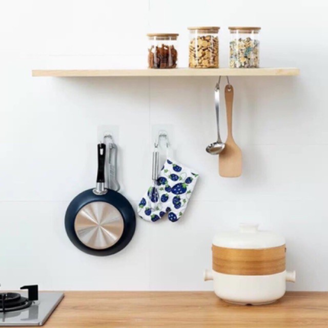 Móc Treo Tường inox ,Móc 2 Râu Treo Đồ Đa Năng Kèm Miếng Dán Tường Siêu Dính Chịu Lực 10kg