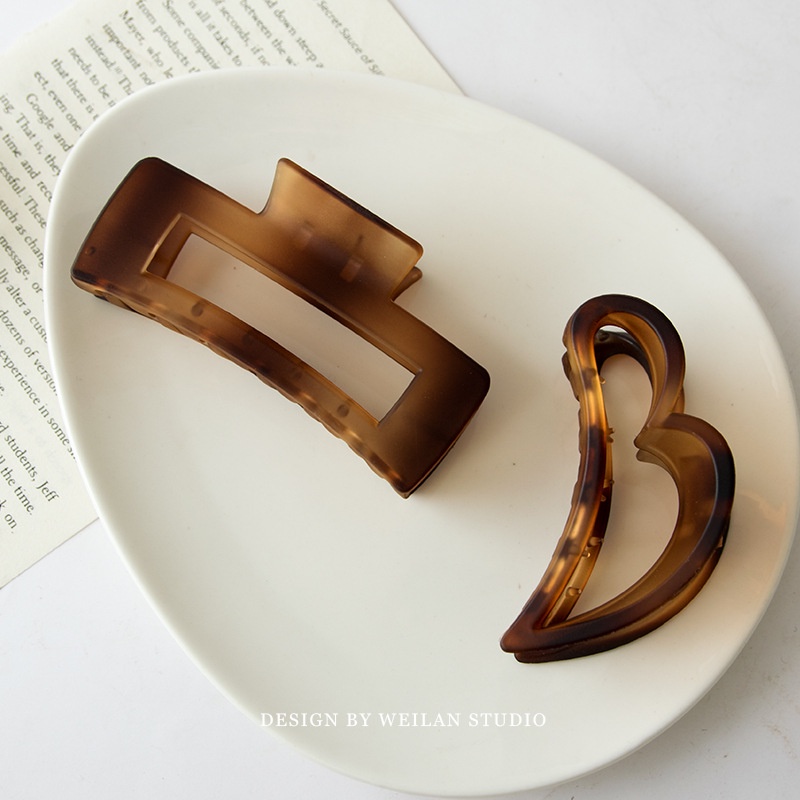 Kẹp Tóc Càng Cua Nhật Bản Màu Vỏ Rùa Phụ Kiện Thời Trang Cho Nữ AB074