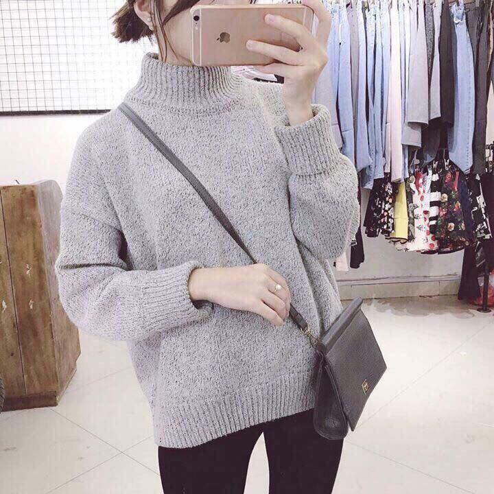 Áo len cổ 3 phân tay lật | BigBuy360 - bigbuy360.vn