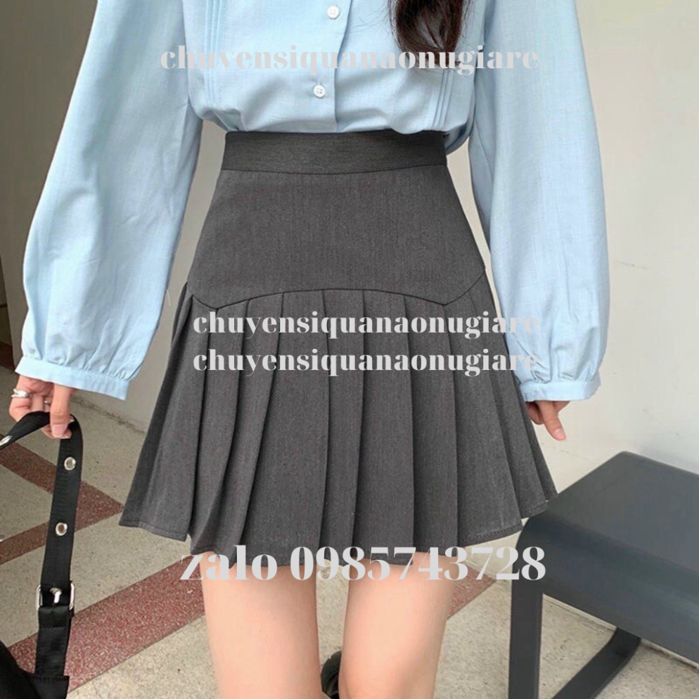 Chân váy tennis xếp ly dáng mới chữ A lưng cao che hông bigsize phong cách ullzzang (có XS, XL inbox riêng shop) ka