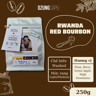 Cà phê rwanda - giống red bourbon - gói 250g - dzungcapu specialty coffee