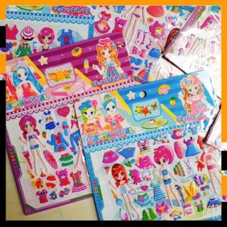 Sticker cute, hình dán búp bê, công chúa, thú vật