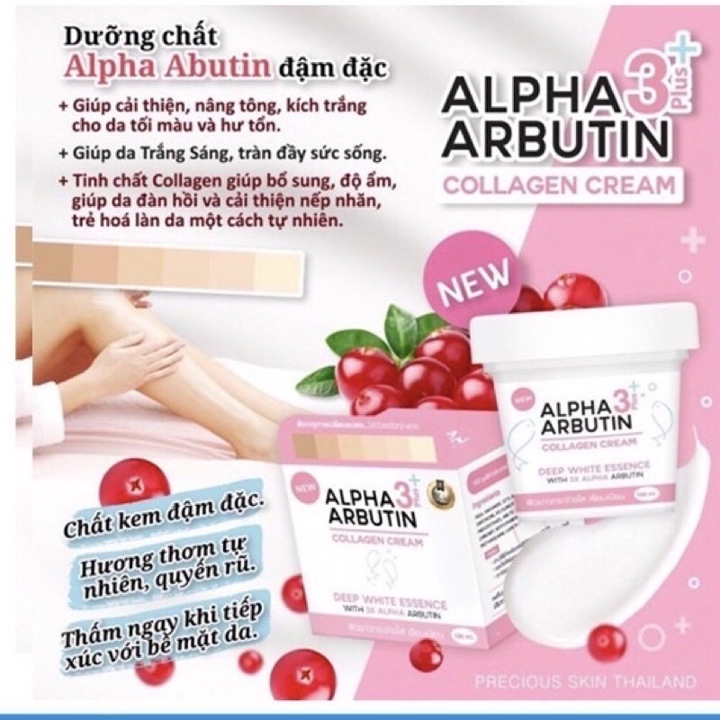 🌸Kem dưỡng trắng da body Alpha Arbutin 3 Plus Thái lan 100 gr