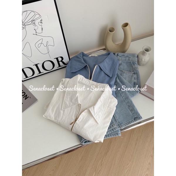 Sơmi khoá Zipper DEMIN cực chất (Ảnh thật)