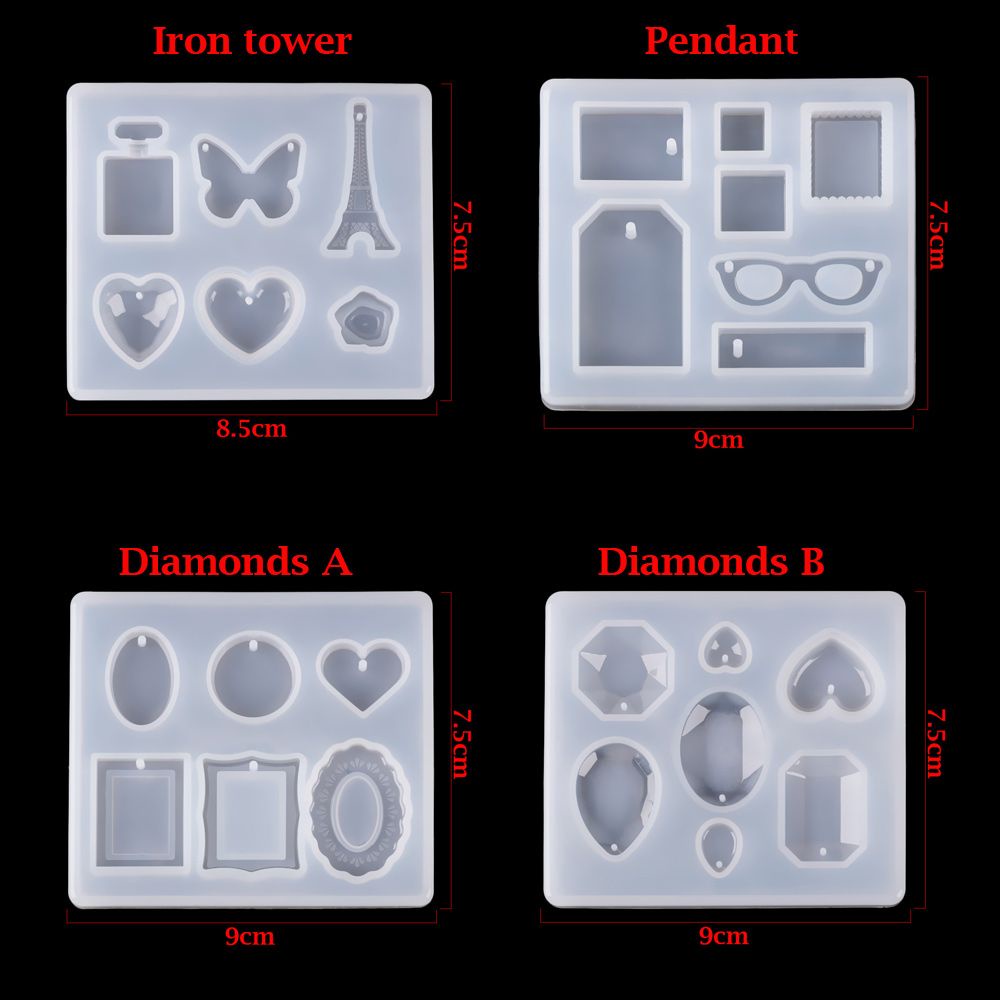 Khuôn Silicon Trong Suốt Dùng Làm Móc Khóa/Trang Sức Thủ Công|Tự Làm