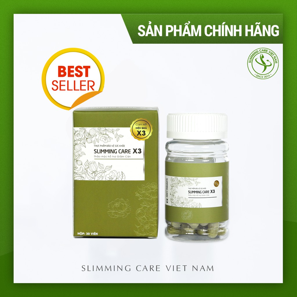 [CHÍNH HÃNG] VIÊN THẢO MỘC GIẢM CÂN SLIMMING CARE X3