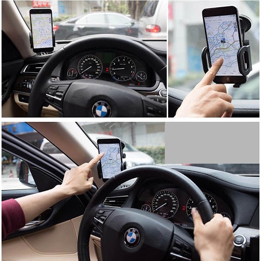 Giá đỡ điện thoại kẹp điện thoại gắn gương chiếu hậu cho ô tô cho xe hơi chống sốc chống trầy