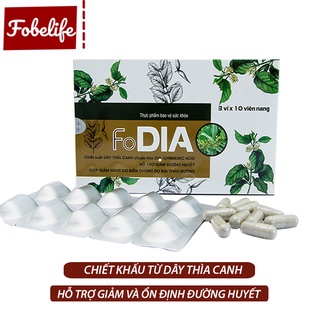 Dây thìa canh Fodia- Hỗ trợ Giảm, ổn định đường huyết (30 viên)- Đạt chuẩn GMP