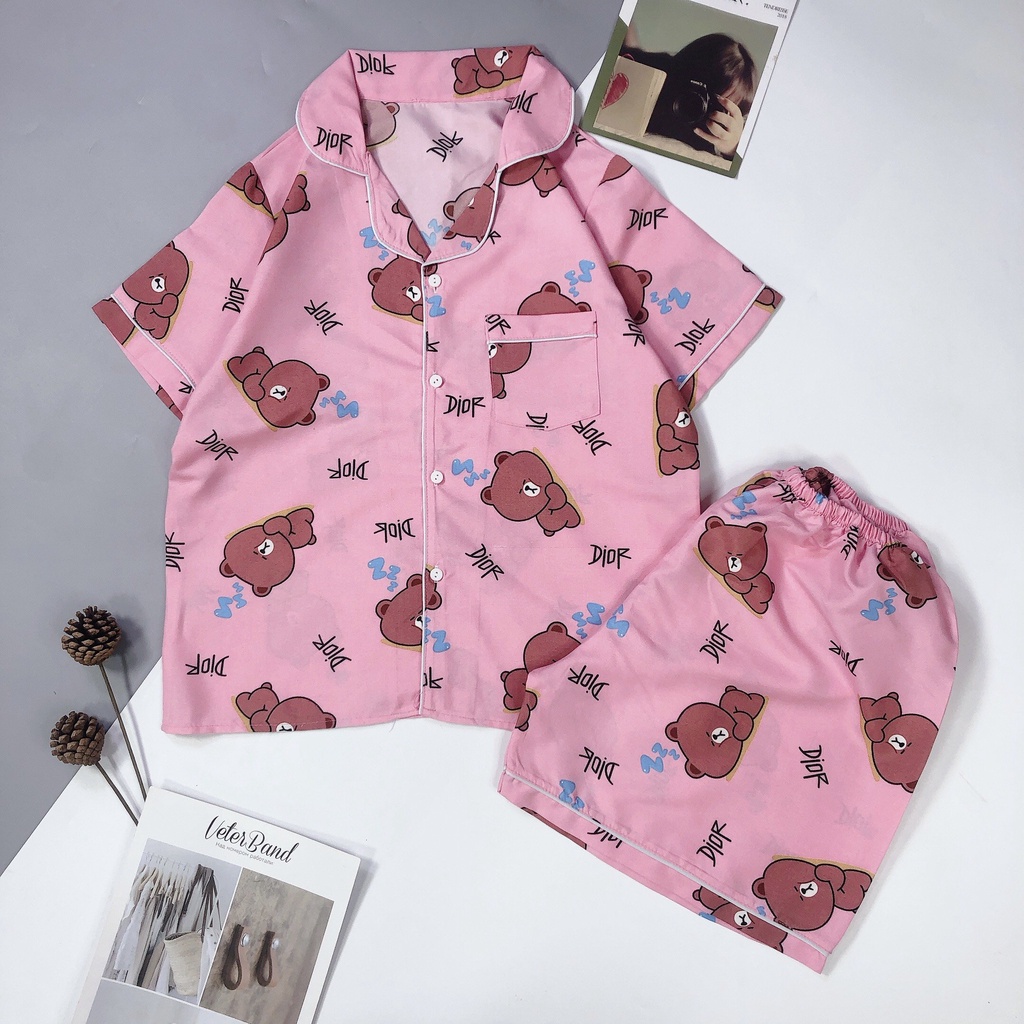 Đồ bộ ngủ nữ pijama bigsize từ 35-75kg mặc nhà tay ngắn dễ thương