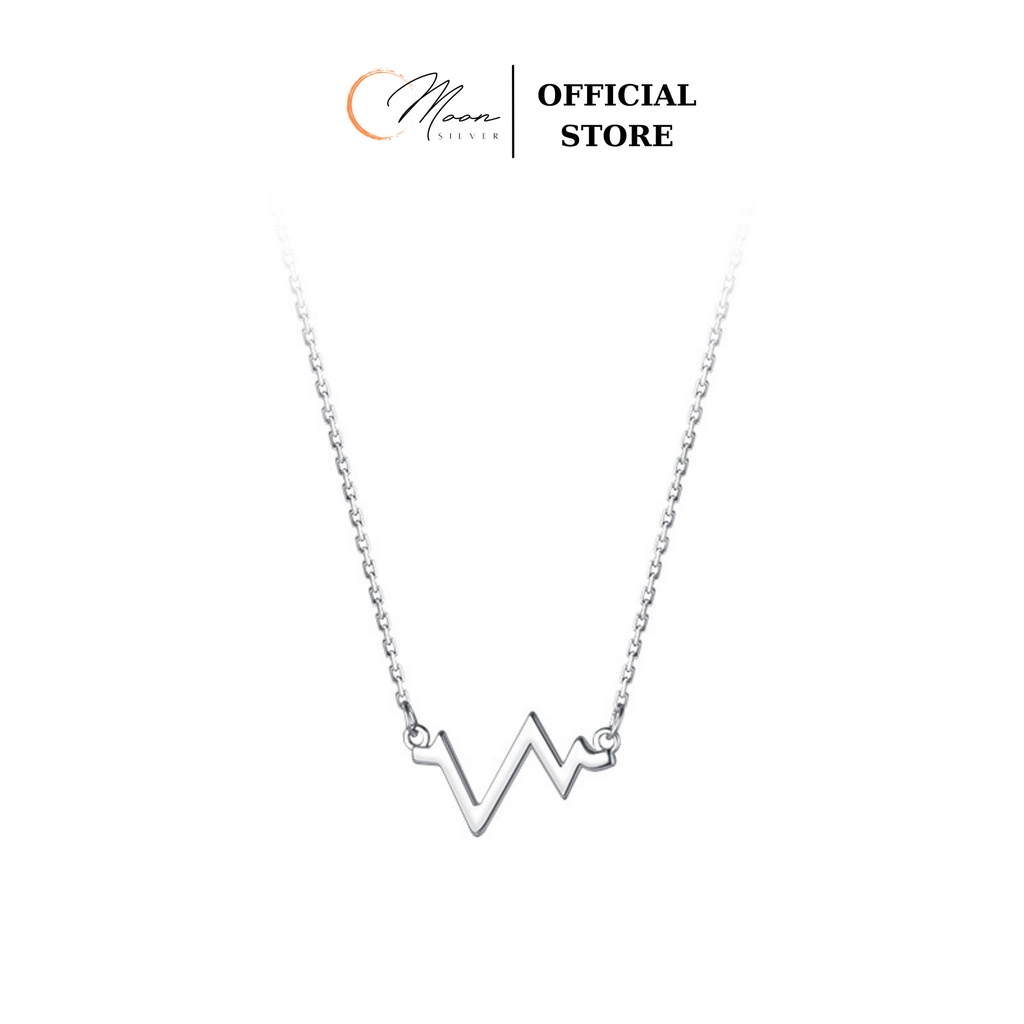Dây chuyền nữ bạc 925 heart beat cá tính, vòng cổ Moon Silver cao cấp MS207