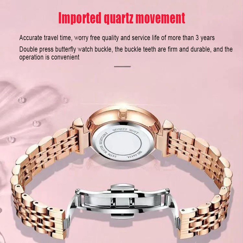 Đồng Hồ quartz Nữ Mặt Trái Tim Đính Hột Xoàn Sang Trọng