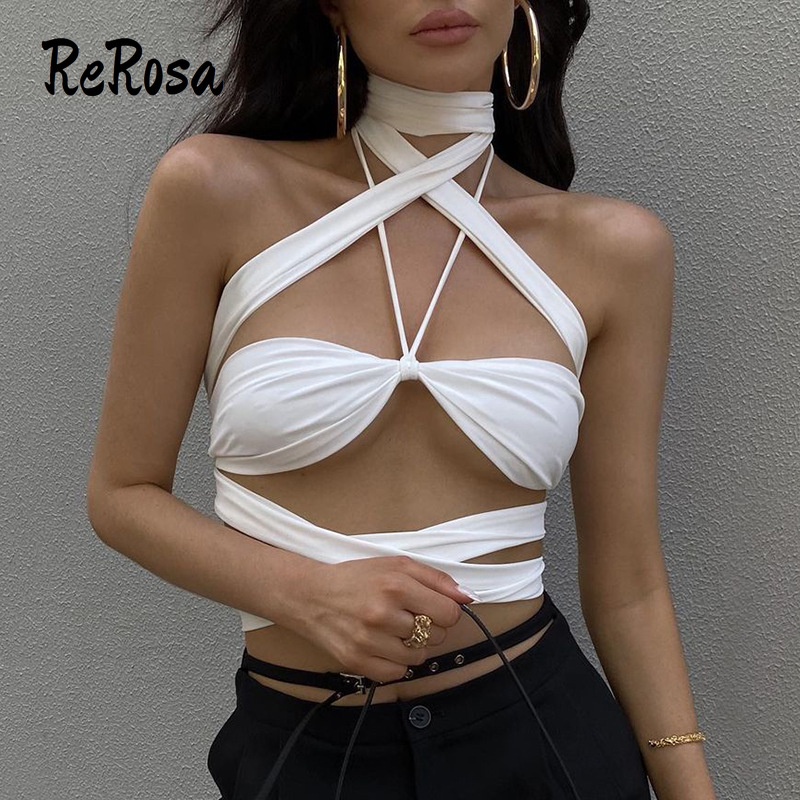 Áo Croptop Sát Nách Cột Dây Thời Trang Quyến Rũ Cho Nữ