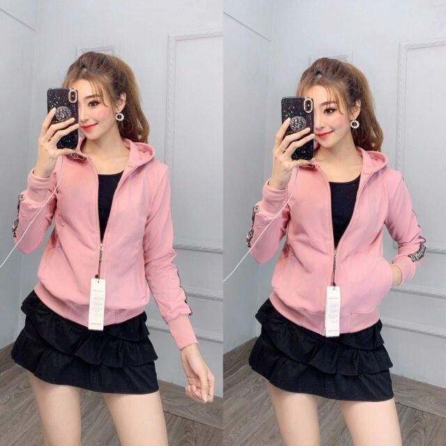 [HT126] ÁO KHOÁC DA CÁ SỌC TAY KIM TUYẾN | BigBuy360 - bigbuy360.vn