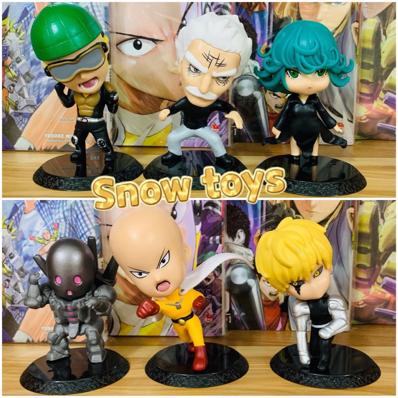 Mô hình One Punch Man - Saitama Genos Tatsumaki Lốc xoáy Bang Metal Knight Hiệp sỹ kim loại Mumen Rider - Cao 8~10,5cm