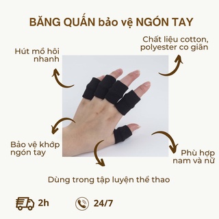 Băng quấn ngón tay thấm mồ hôi, chất liệu cotton êm cho người chơi thể thao bóng rổ, BỘ 10 CÁI