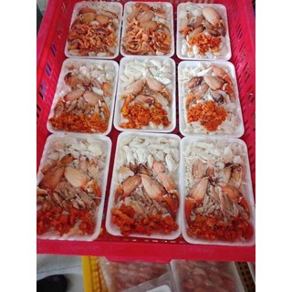 Càng cua + thịt cua + gạch cua