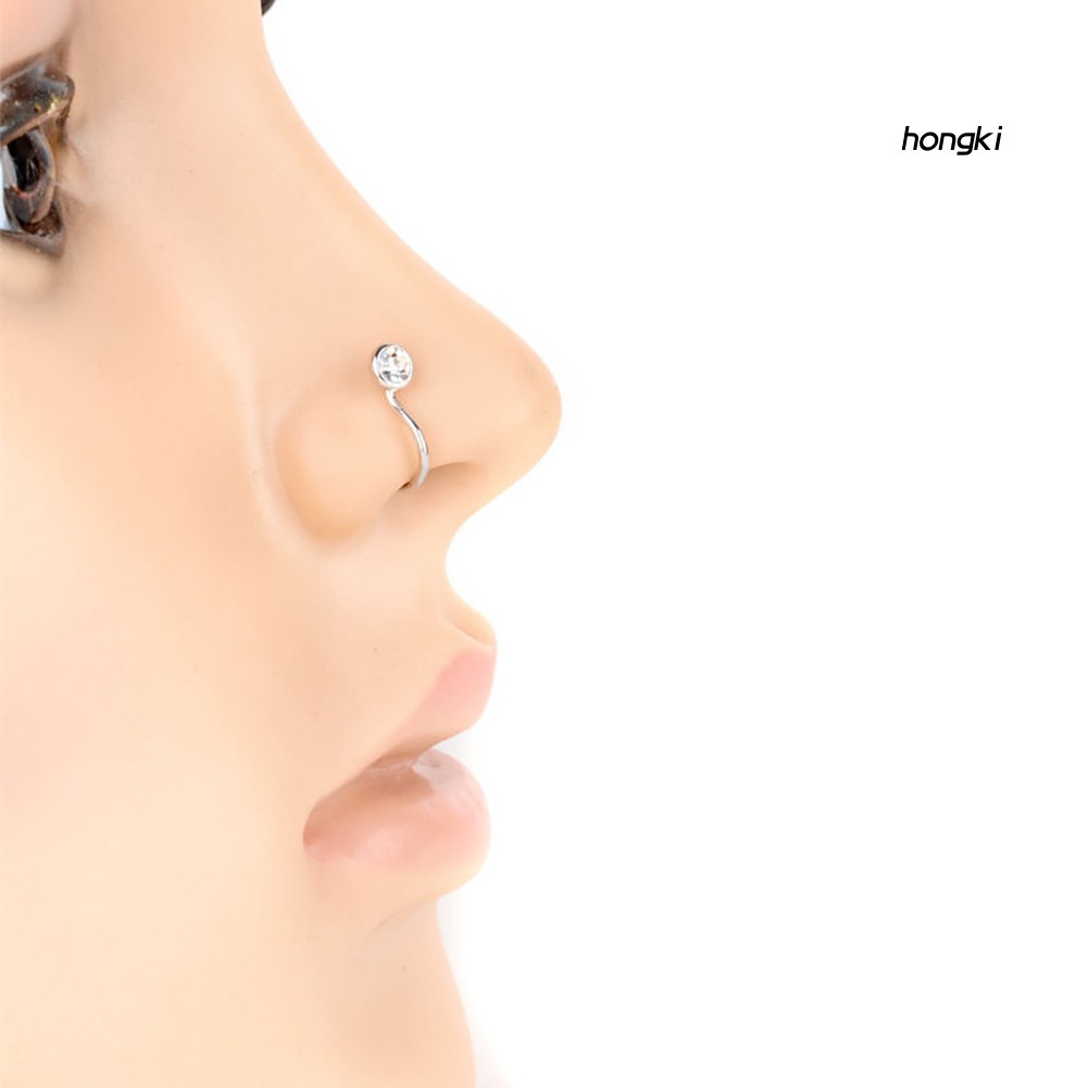 Khuyên Mũi Dạng Kẹp Không Cần Bấm Lỗ Thời Trang Độc Đáo Cho Nữ