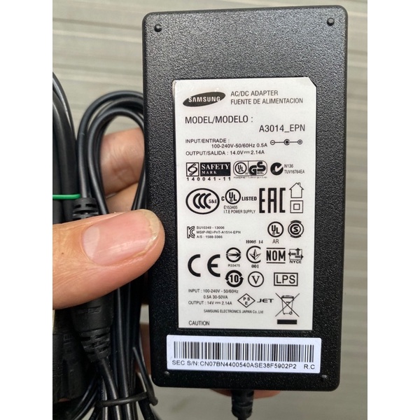 Adapter nguồn màn hình samsung 14V 2.14A chính hãng