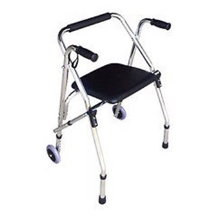 Khung tập đi có ghế ngồi-Khung tập đi cho người già,tai biến-Khung tập đi phục hồi chức năng