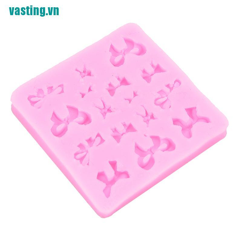 V☆Khuôn Silicone Làm Bánh Tạo Hình Nơ Ruy Băng Độc Đáo Tiện Dụng