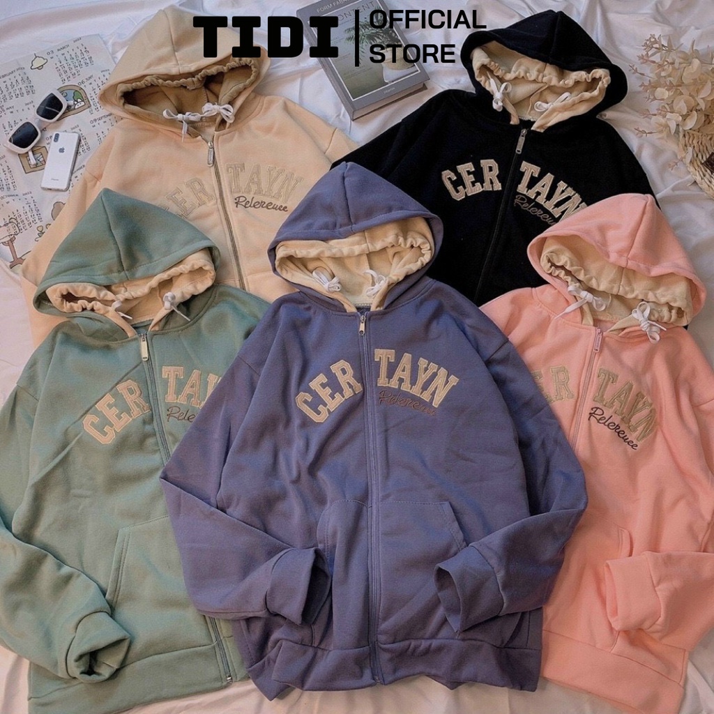 Áo khoác hoodie nữ có mũ nón chất nỉ thoáng mát dày dặn ulzzang giữ nhiệt chống nắng JKN02