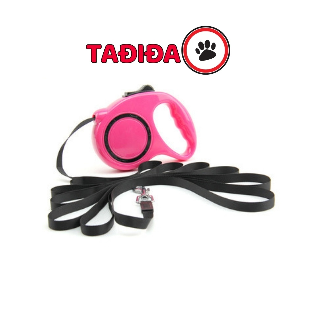 Dây xích Chó Mèo tự động 3-5m , Dây dắt Thú Cưng đi dạo nhiều màu sắc - Tadida Pet