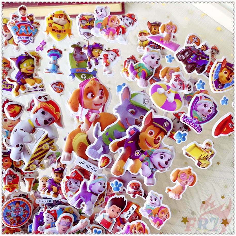 ❀ Hình Dán Phần Thưởng Tự Làm PAW Patrol Q-1 ❀ 1 Miếng Dán Bong Bóng 3D Bằng PVC Chống Nước