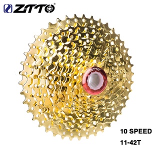 Ztto mtb cogs 10s cassette 11-42t bánh đà vàng 10 tốc độ freewheel xe đạp xe đạp thép vàng bánh xích