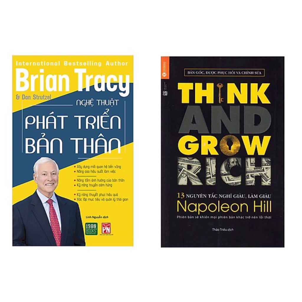 Sách - Combo 2 cuốn : Nghệ Thuật Phát Triển Bản Thân + 13 Nguyên Tắc Nghĩ Giàu Làm Giàu - Think And Grow Rich