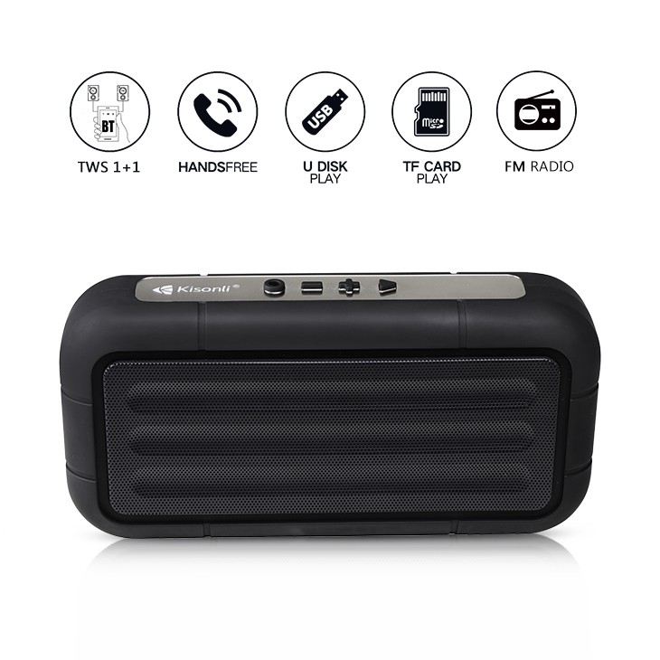 Loa bluetooth Kisonli S3 siêu bền - hỗ trợ TWS kết nối cùng lúc 2 loa (Màu ngẫu nhiên)