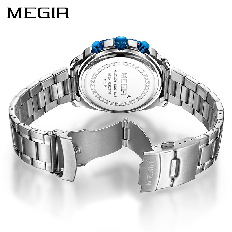 Megir Đồng Hồ Đeo Tay Bằng Thép Không Gỉ Thời Trang Sành Điệu Cho Nam