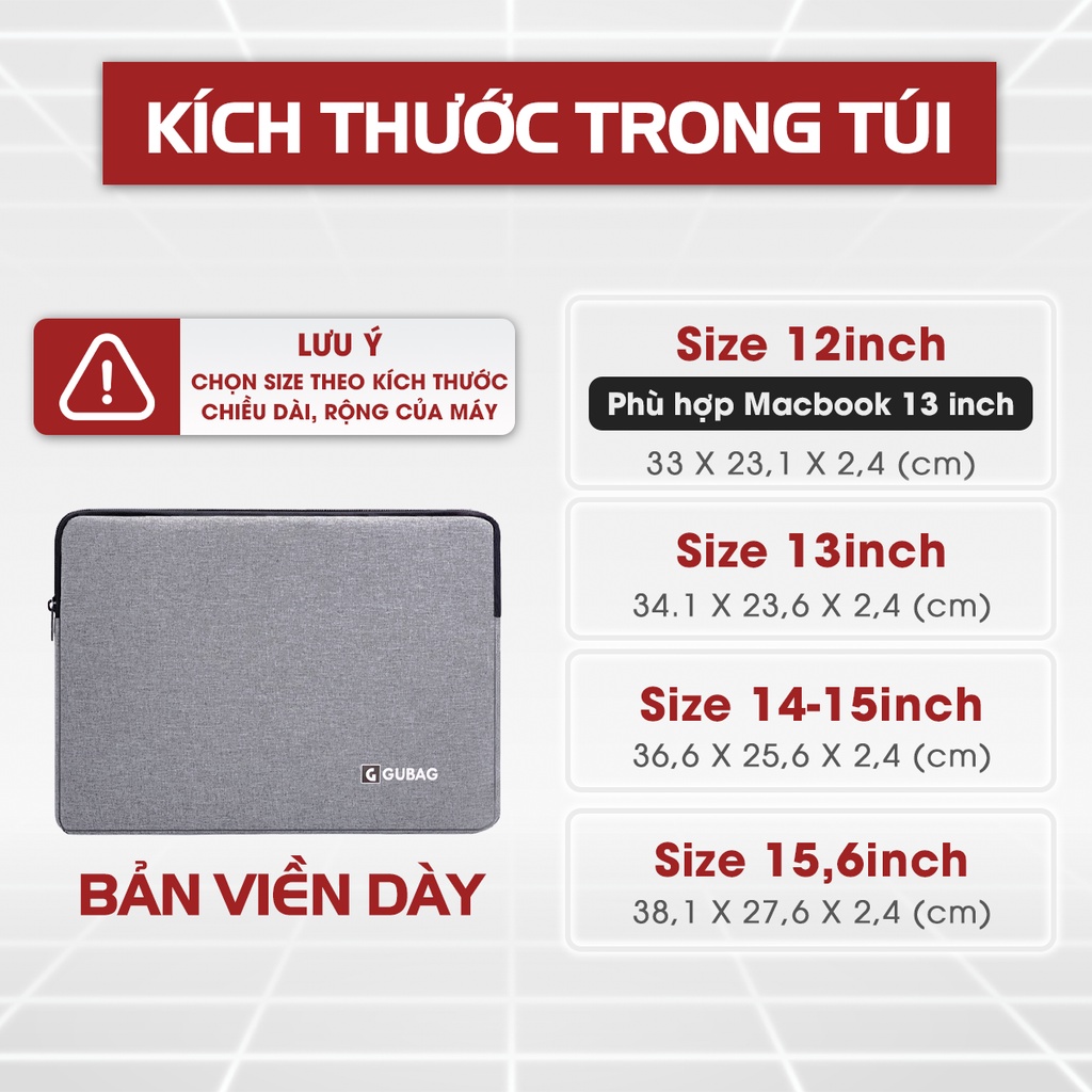 Túi chống sốc laptop 15.6 inch, đệm dày, kiểu dáng đơn giản vải chống xước và chống mài mòn, dày dặn, êm ái, đệm dày, ki