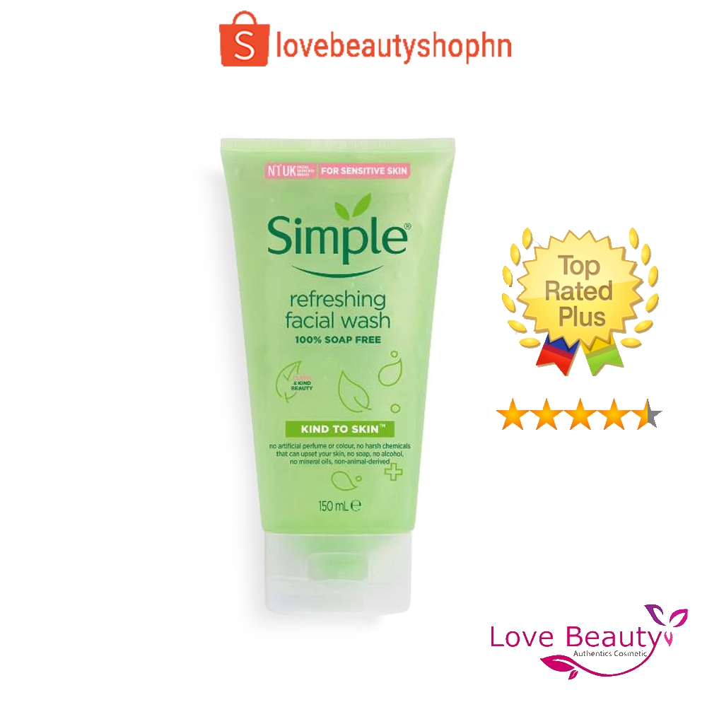 Sữa Rửa Mặt Simple Kind To Skin Refreshing Facial Wash