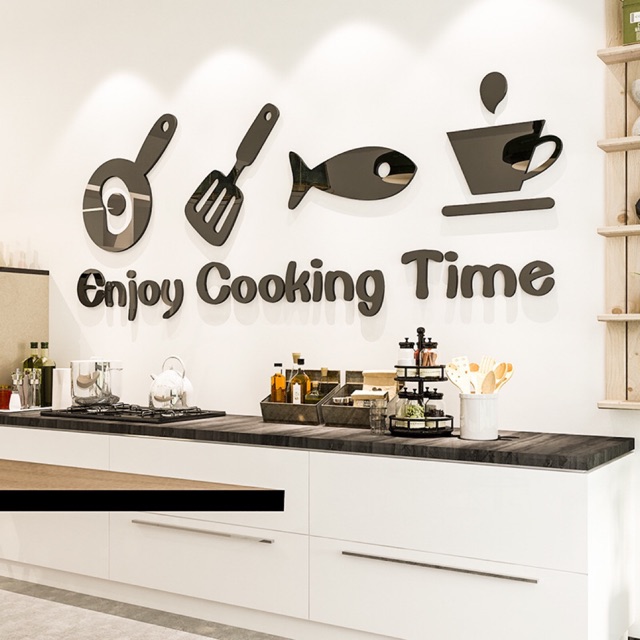 Decal Dán Tường 3D Phòng Ăn