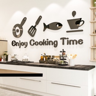 Decal dán tường 3d phòng ăn