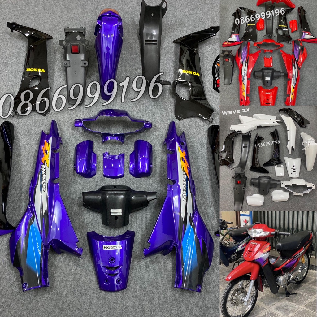 ☼☍✼DÀN ÁO - BỘ VỎ NHỰA, Xe Wave Anpha, ZX, Thái. nhựa cao cấp CỰC ĐẸP !