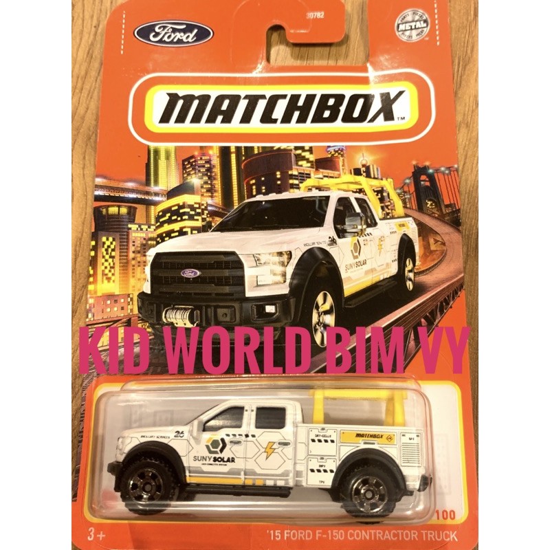 Xe mô hình Matchbox Bán tải '15 Ford F-150 Contractor Truck GVX88.