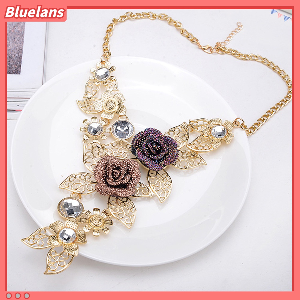 Bộ Vòng cổ + Đôi Bông Tai Hình Chiếc Lá Thời Trang Cho Nữ