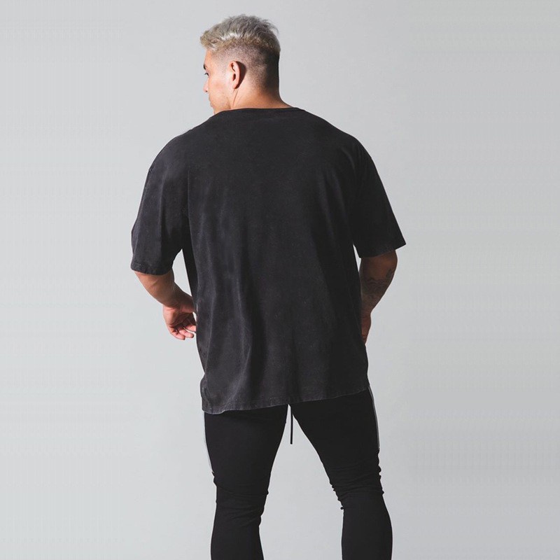 Áo Thun Thể Thao Cotton Tay Ngắn Cổ Tròn Size M-3XL Cho Nam