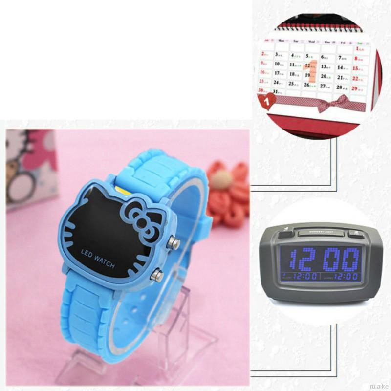 Đồng hồ điện tử đeo tay hình mèo Hello Kitty chống thấm nước | BigBuy360 - bigbuy360.vn