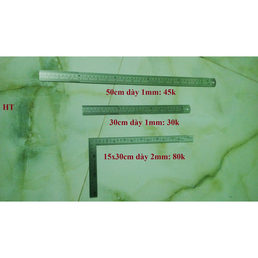 Thước kẻ thép, thước vuông, thước thẳng