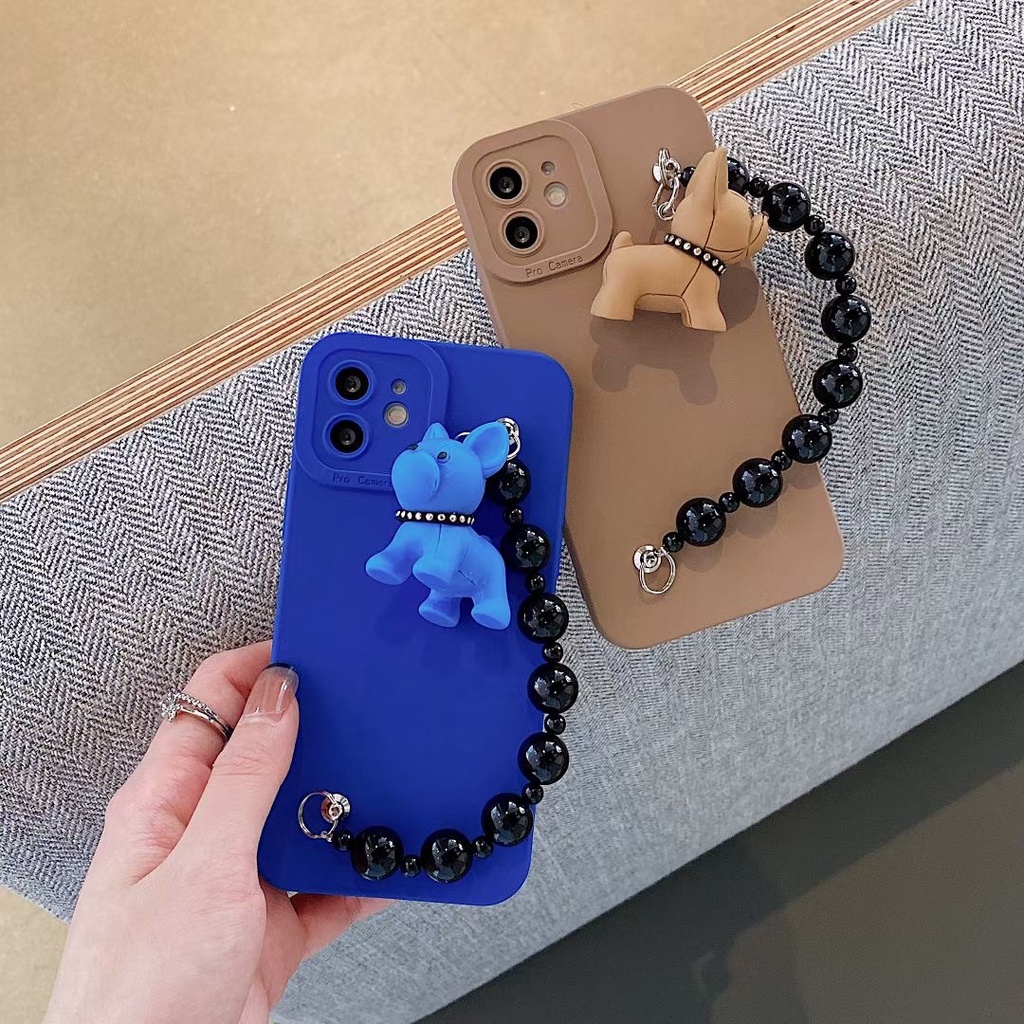 Ốp điện thoại TPU mềm hình chú chó hoàng gia có dây đeo cho IPHONE X XS XR XS MAX 7PLUS 8PLUS 11 11 PRO 11 PRO MAX 12 13 PRO 12 PRO MAX