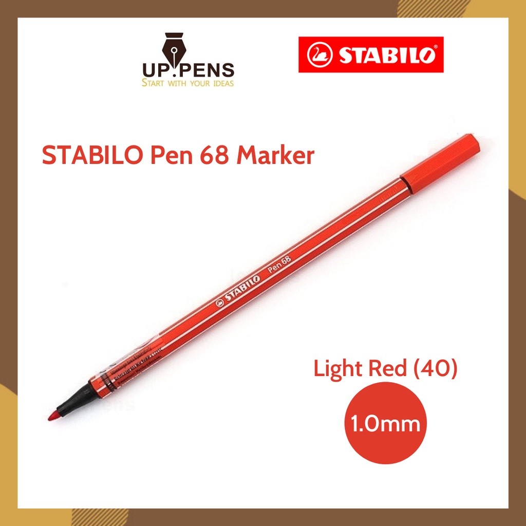 Bút lông màu Stabilo Pen 68 Marker - 1.0mm - Màu đỏ (Light Red - 40)