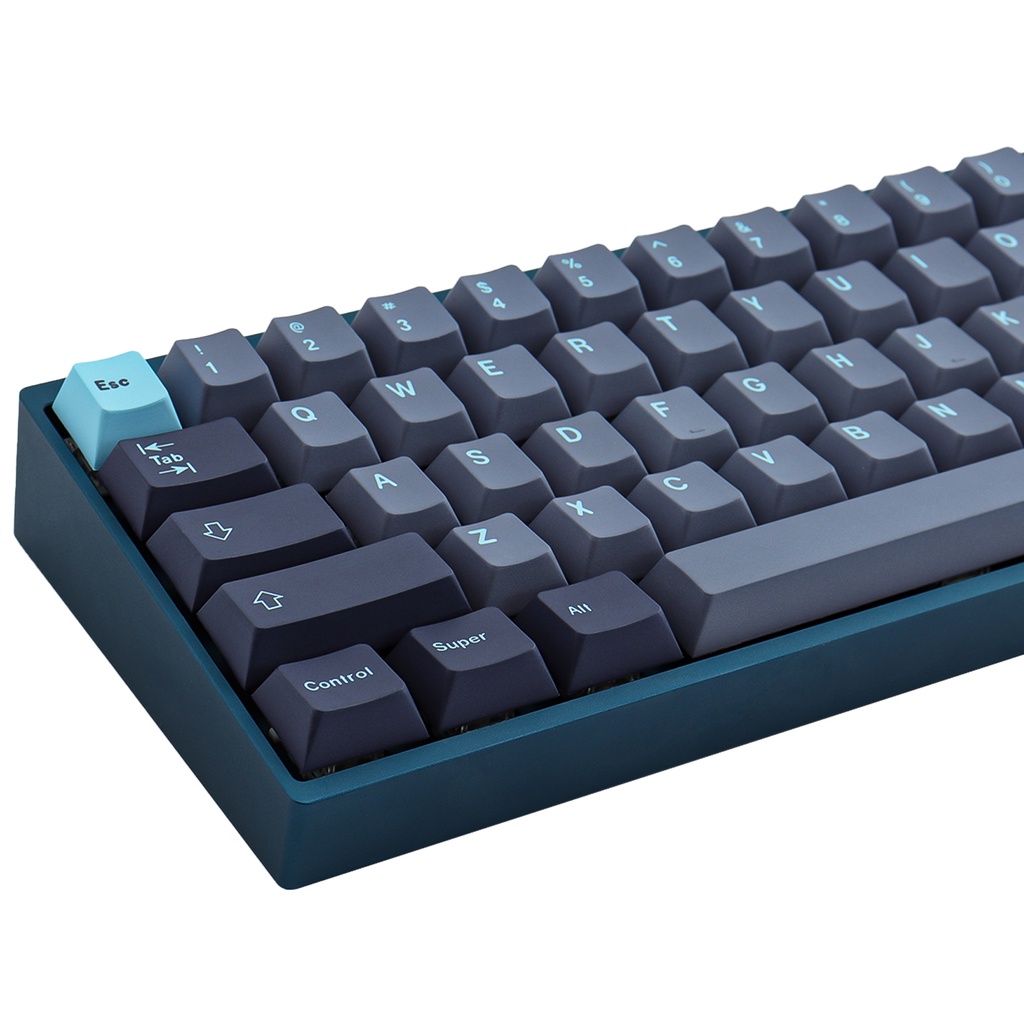 GMK Grey Cyan keycaps, 129 Keys keycaps cherry Profile DYE-SUB Cá nhân hóa GMK Keycaps cho bàn phím cơ
