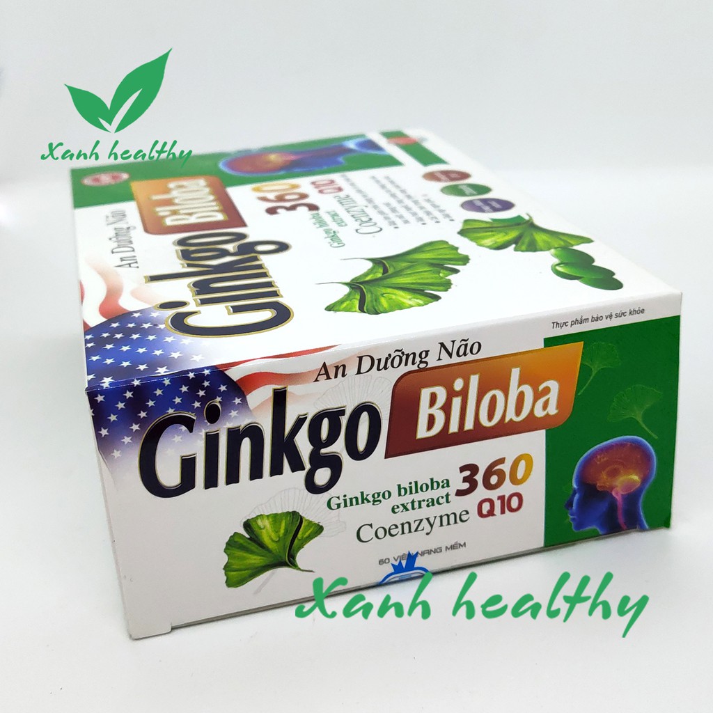 Viên uống An Dưỡng Não Ginkgo Biloba 60-  Thành phần thảo dược giúp Giảm đau đầu chóng mặt, rối loại tiền đình hiệu quả