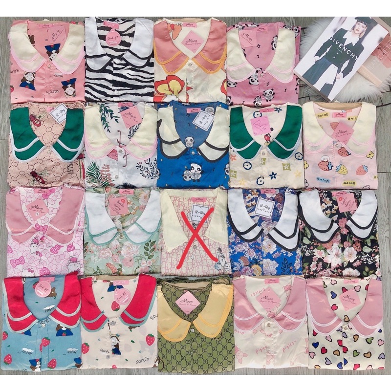 bộ pijama tay dài lụa satin