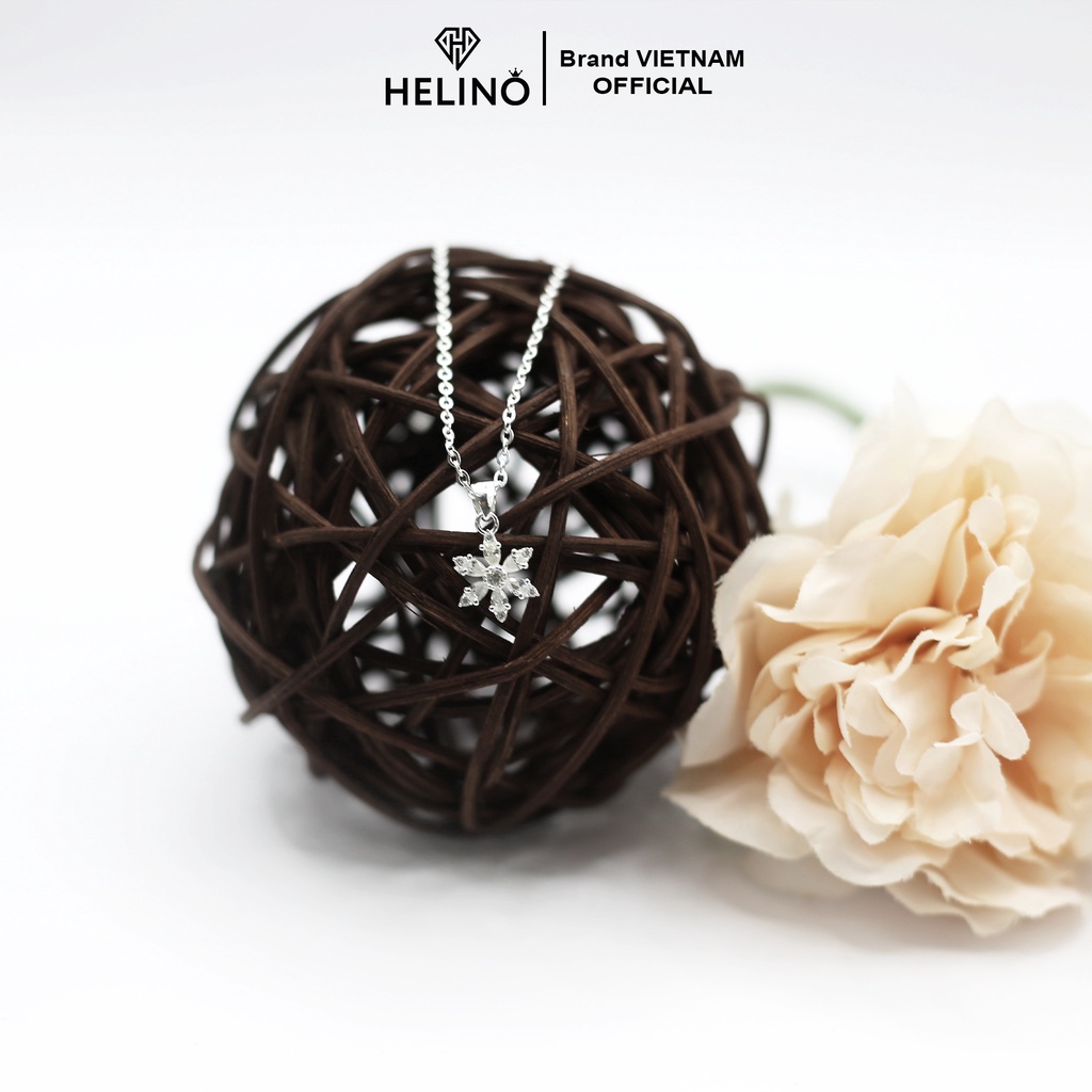 Dây chuyền bạc nữ HELINO bông tuyết đính đá, trang sức phụ kiện lấp lánh C06